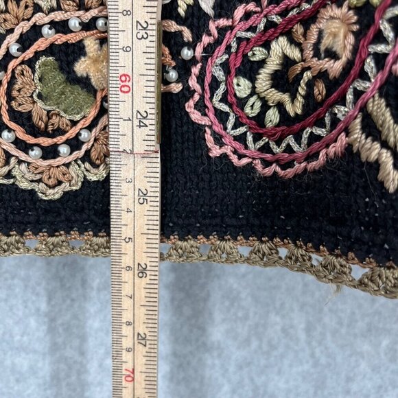 Heirloom Collectables VTG Floral Cardigan Size M Oversized Embroidered Beaded - Picture 9 of 11